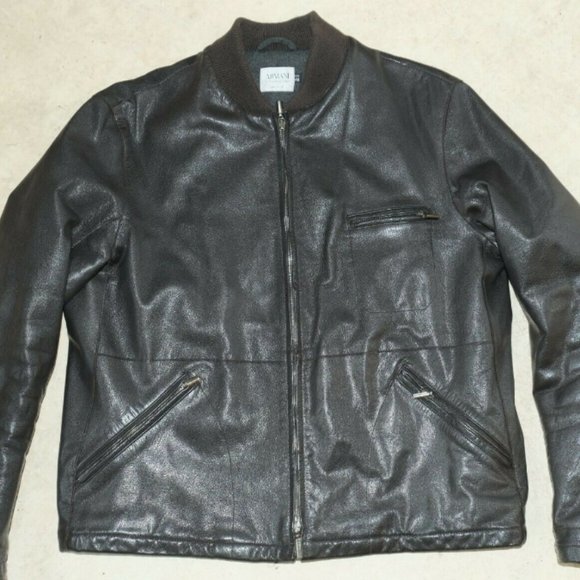 Series men's leather jacket
